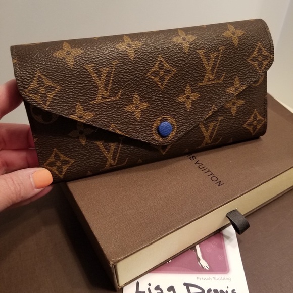 Josephine Wallet Mono and Blue - Picture 1 of 15